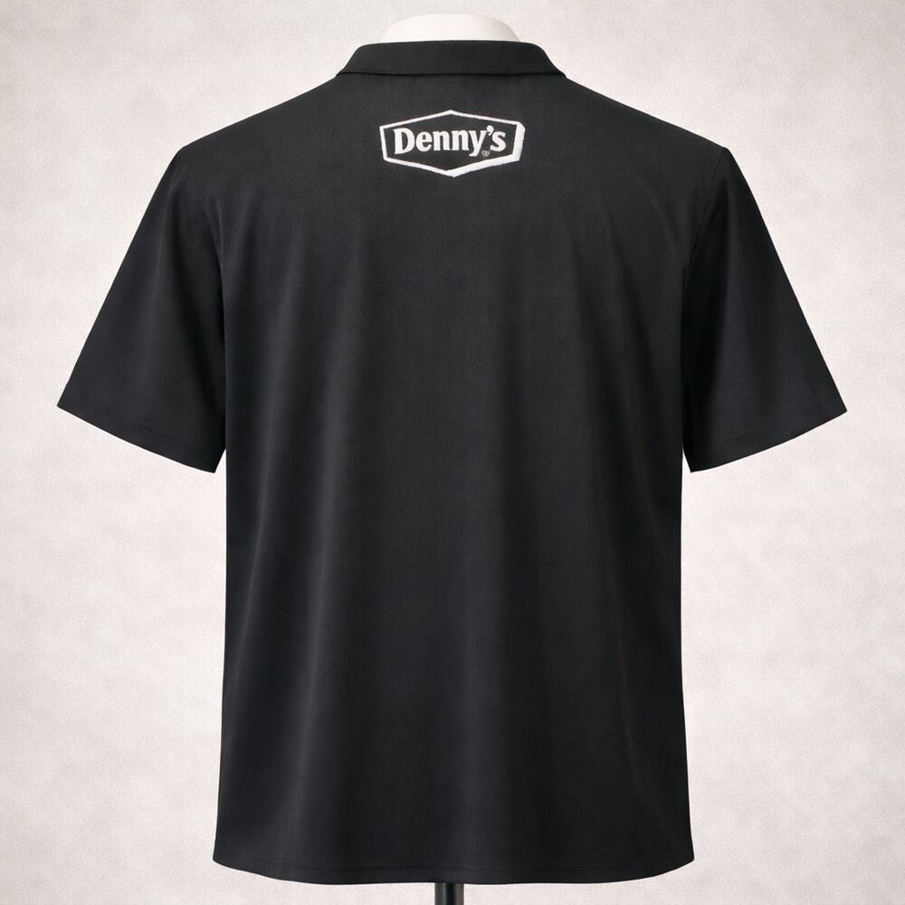 Vintage Denny’s Black Unisex Embroidered Short Sleeve Button Shirt M